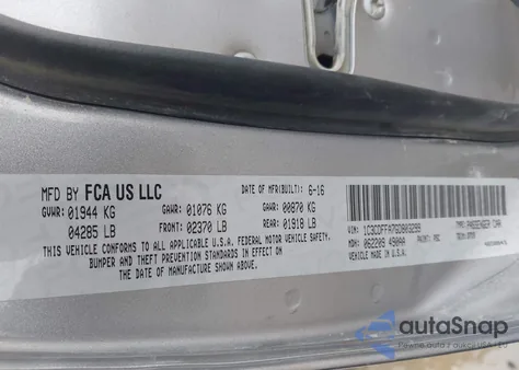 2016 Dodge Dart Sxt Sport Blacktop z USA, uszkodzony, nr VIN 1C3CDFFA7GD803299